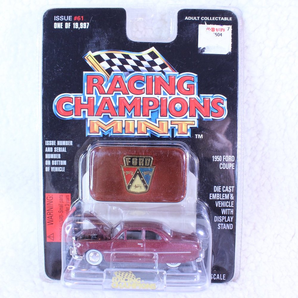 CAR Die‎ Cast RACING CHAMPIONS MINT 50 FORD COUPE NIP CAR 1:58 COLLECTIBLE STAND